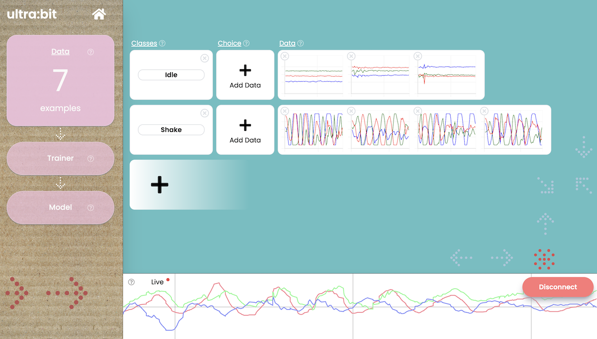 Screenshot of the ultrabit datatrainer